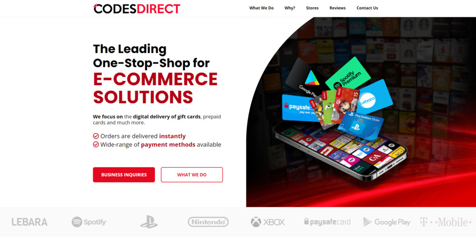 CodesDirect B.V. website
